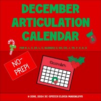 December Articulation Calendar